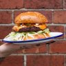 The Royal Moyle vegan cheeseburger from Smith & Daughters at Melbourne's Laneway Festival.