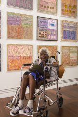 Loongkoonan at the Art Gallery of South Australia where her work is on display for the Adelaide Biennial.