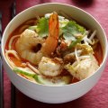 Speedy spicy prawn laksa.