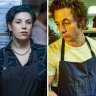 From left: Smith & Daughters chef Shannon Martinez; Jeremy Allen White as Carmy in The Bear; Flying Fish chef Adam Hall.