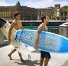 Surfers in Gros.