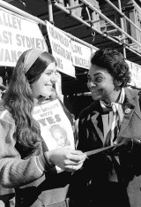 Faith Bandler during campaigning in 1967 for the referendum that would recognise full citizenship rights of Aborigines. 