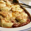 Vegetarian and gluten-free eggplant bake.