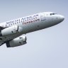 An Airbus A320-200 passenger jet, operated by South African Airlines (SAA), takes off from O.R. Tambo International Airport in Johannesburg.