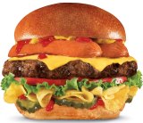 Artery-clogging: The Most American Thickburger is a burger and hot dog in one.