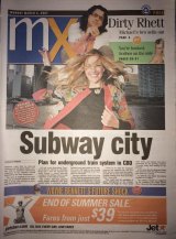 The first Brisbane edition of mX, which hit the streets on March 5, 2007.