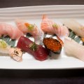 A selection of nigiri and sashimi.