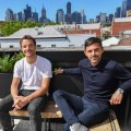 Cousins Jamie Valmorbida and Luca Sbardella at the roof top bar at King & Godfree. 