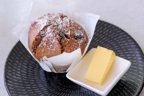 Father Bob's muffin at the Avenue Foodstore in Albert Park. 