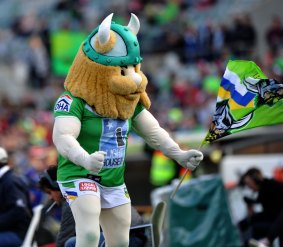 Canberra Raiders mascot Victor the Viking is ready for his 600th game.