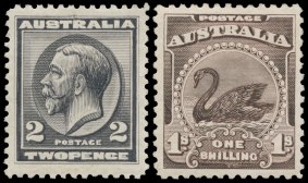 The Arthur Gray Collection of King George V stamps.