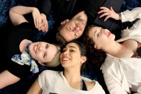 Some of the cast from Stephen Sondheim's musical, <i>Company</i>.