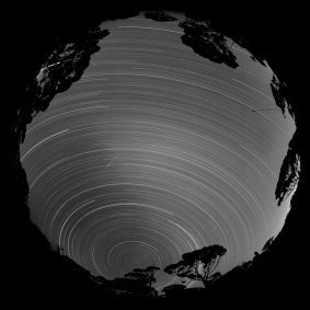 The Desert Fireball Network in Western Australia's desert through a fish-eye lens.