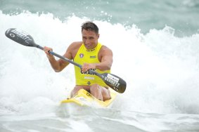 Ironman legend Ky Hurst is a champion surf lifesaver who loves watersports. Photo: Delly Carr