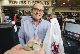 Ainslie IGA owner  Manuel Xyrakis was just 11 years old and working in the supermarket after school when decimal currency was introduced on February 14, 1966.