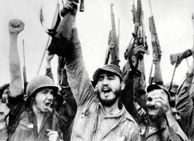 Fidel Castro (centre) during the Cuban revolution.