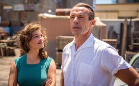 Audrey Tautou and Lambert Wilson in <i>The Odyssey</i>. 