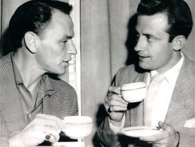 Frank Sinatra with Bob Horsfall in 1955.