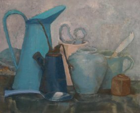 Still Life in Blue, by Maryanne Wick, at Form Studio and Gallery.