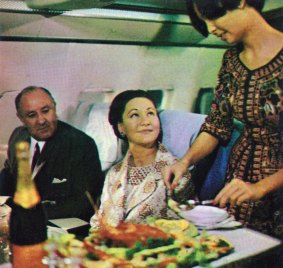 Inflight lobster meal in the 1970s - Singapore Airlines.