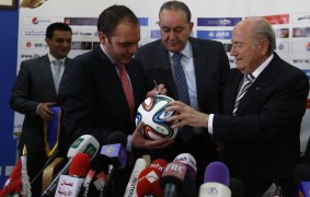 Prince Ali Bin Al Hussein, left, and Sepp Blatter, right.