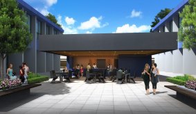 Artist impressions of student facilities at a proposed multi-million dollar plan to  transform the old Watson high school site into a education precinct.