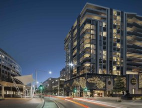 An artists impression of Park Avenue Canberra which will be part of a development called Highgate apartments.