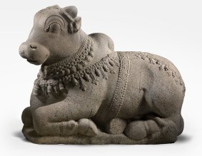 The sacred bull Nandi, vehicle of Shiva 11-12th century, is one of the four pieces reported as stolen, part of the National Gallery of Australia's collection.