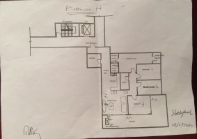 The plans for a fourth bedroom at the Bankstown apartment.
