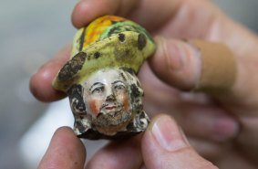 A Staffordshire figurine uncovered at the archaeological dig.