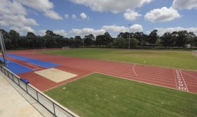 The $7m refurbishment of the Woden athletics track. 