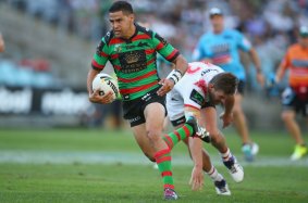 Pressing his claims: Cody Walker in the Charity Shield win over St George Illawarra.