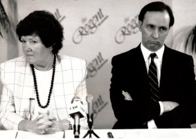 Joan Kirner with Paul Keating, who was federal treasurer at the time.