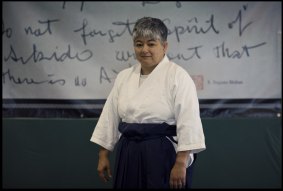 Linda Godfrey, fifth degree black belt in aikido.