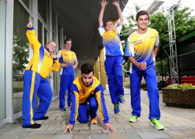 From left, Ashleigh Lawrence,15 of Gordon, Kieran Reilly,14 of Royalla, Joshua Beale,14 of Forde, Jasper Sheehan,13 of Redhill and Sean Hancock,15 of Calwell will be representing the ACT at the International Children's Games.