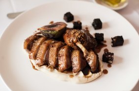 The roasted duck breast served at Il Bacaro Italian restaurant  in Melbourne.