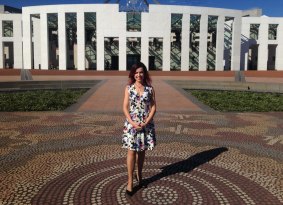 Nicole Pedersen-McKinnon, at Parliament House, is helping lead the charge to make Australians ''money smart''. 