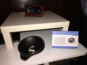 Intel's wireless charging bowl. 