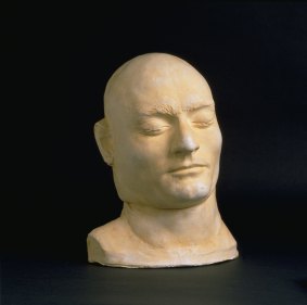 Ned Kelly Death Mask 1880 by Maximilian L. Kreitmayer plaster Private Collection.