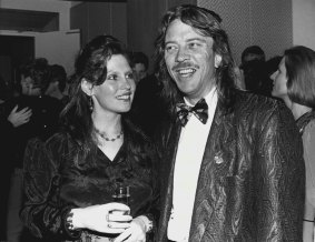 Ever the Canberra socialite - Frank Arnold with Eloise Eaton at a gala ball in 1992.