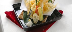The tempura plate at Yuki's at the Quay is one of Ken Done's favourites. 