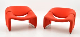 Pierre Paulin pair of the 'groovy chair' artifort, $1500-2500.