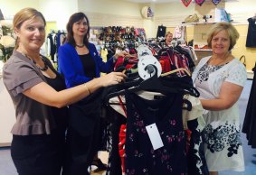 Community@Work's Heidi D'elboux, Michelle Robertson and Kim Bool in the new Best Dressed store at Tuggeranong Hyperdome.