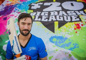 Canberra's Jono Dean at the launch of tickets for the BBL final.