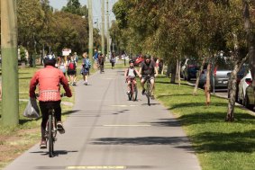 The inner-city Rail Trail winds its way through Carlton north.