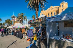The weekly St Kilda Esplanade Market has been a part of seaside St Kilda since the 1970s.
