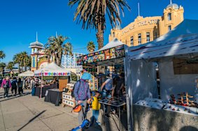 The weekly St Kilda Esplanade Market has been a part of seaside St Kilda since the 1970s.