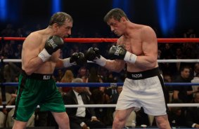 Robert De Niro, left and Sylvester Stallone in <i>Grudge Match</i>.