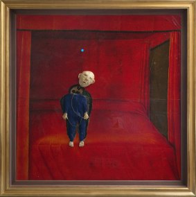 David Lynch's Small Boy In His Room, 2009, mixed media on canvas, courtesy the artist and Marek Lieberberg. 