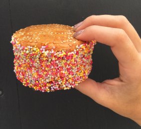 One of the Red Hook "ice burgs" that debuted at the Brisbane Ice Cream Festival on Saturday.
